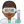 Man scientist medium dark skin tone icon