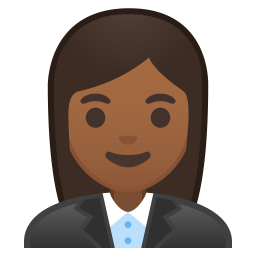 Woman office worker medium dark skin tone icon