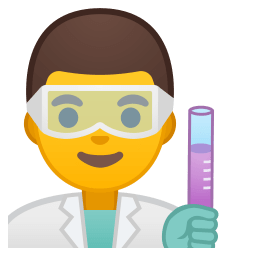 Man scientist icon