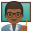 Man teacher medium dark skin tone icon