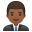Man office worker medium dark skin tone icon