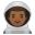 Man astronaut medium dark skin tone icon