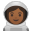 Woman astronaut medium dark skin tone icon