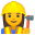 Woman construction worker icon