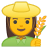 Woman farmer icon
