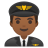 Man pilot medium dark skin tone icon