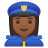 10437-woman-police-officer-medium-dark-skin-tone icon