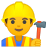 Man construction worker icon