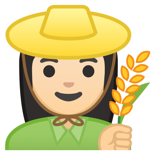 10261-woman-farmer-light-skin-tone icon