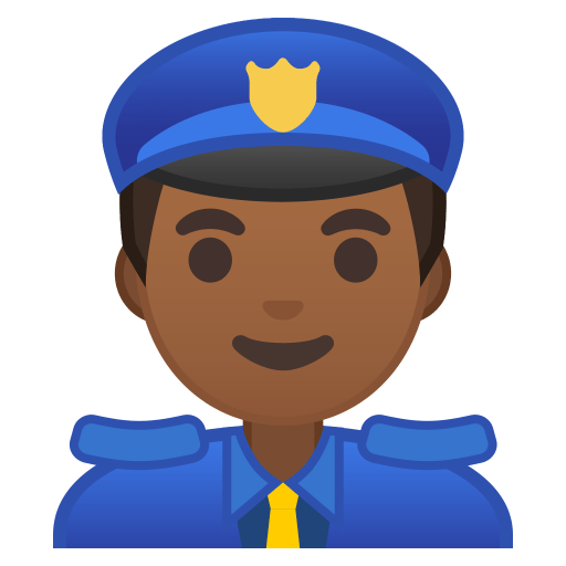 Man police officer medium dark skin tone icon