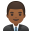 Man office worker medium dark skin tone icon