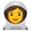 Woman astronaut icon