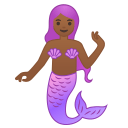 Mermaid medium dark skin tone icon