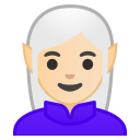 Woman elf light skin tone icon