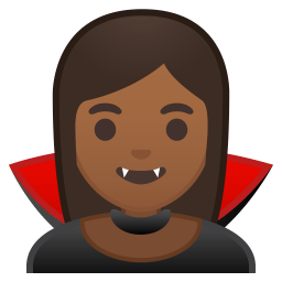 Woman vampire medium dark skin tone icon