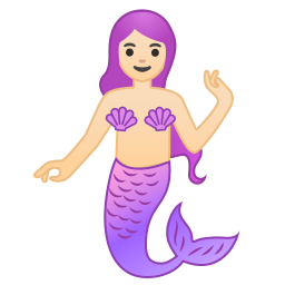 Mermaid light skin tone icon