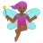 Woman fairy medium dark skin tone icon