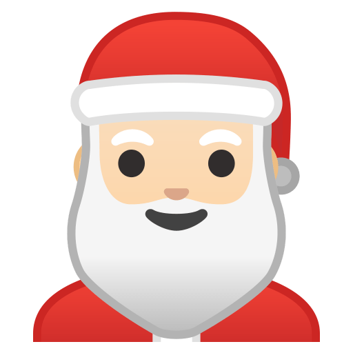 Santa Claus light skin tone icon