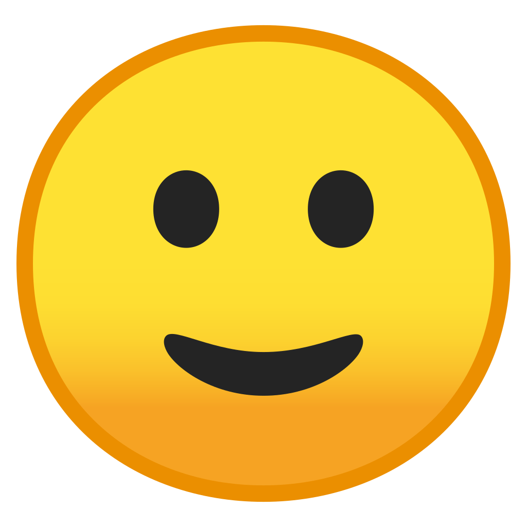 Slightly smiling face Icon | Noto Emoji Smileys Iconset | Google