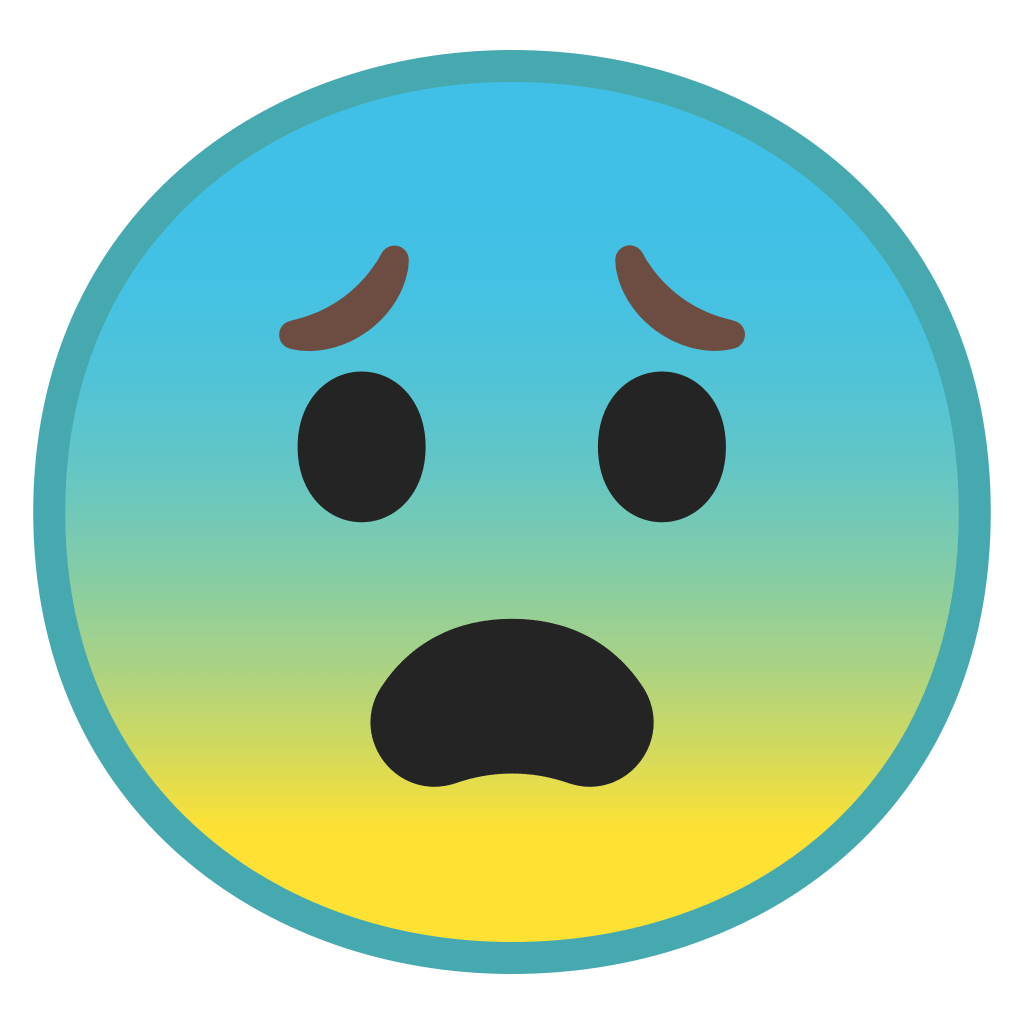 Fearful face Icon | Noto Emoji Smileys Iconset | Google