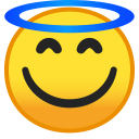 Smiling face with halo icon
