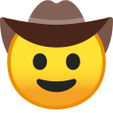 Cowboy hat face icon