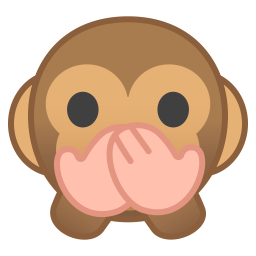 Speak no evil monkey icon