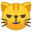 Cat face with wry smile icon