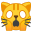 Weary cat face icon