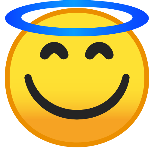 Smiling face with halo icon