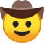 Cowboy hat face icon