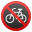 No bicycles icon