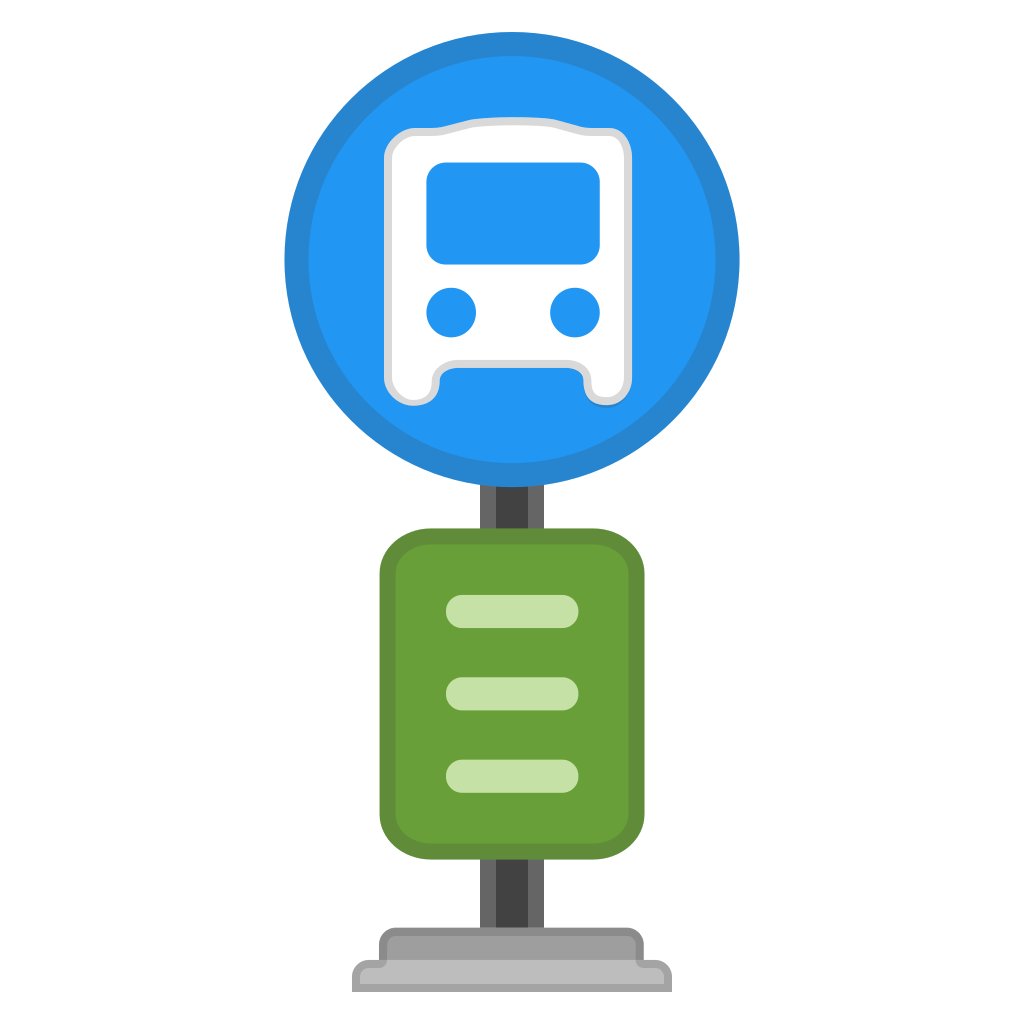 Bus stop Icon | Noto Emoji Travel & Places Iconset | Google