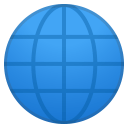 Globe with meridians icon