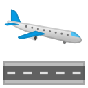 Airplane arrival icon