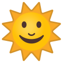 Sun with face icon