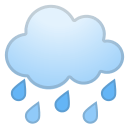 Cloud with rain icon