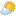 Sun behind small cloud icon