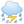 Cloud with lightning and rain icon