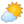 Sun behind small cloud icon