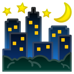 Night with stars icon
