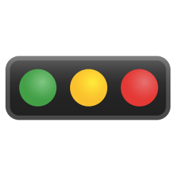 Horizontal traffic light icon