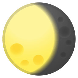 Waning gibbous moon icon