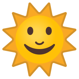 Sun with face icon