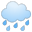 Cloud with rain icon