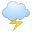Cloud with lightning icon