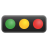 Horizontal traffic light icon