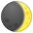 Waxing crescent moon icon