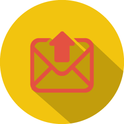 Arrow mail upload icon