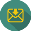 Arrow-mail-download icon